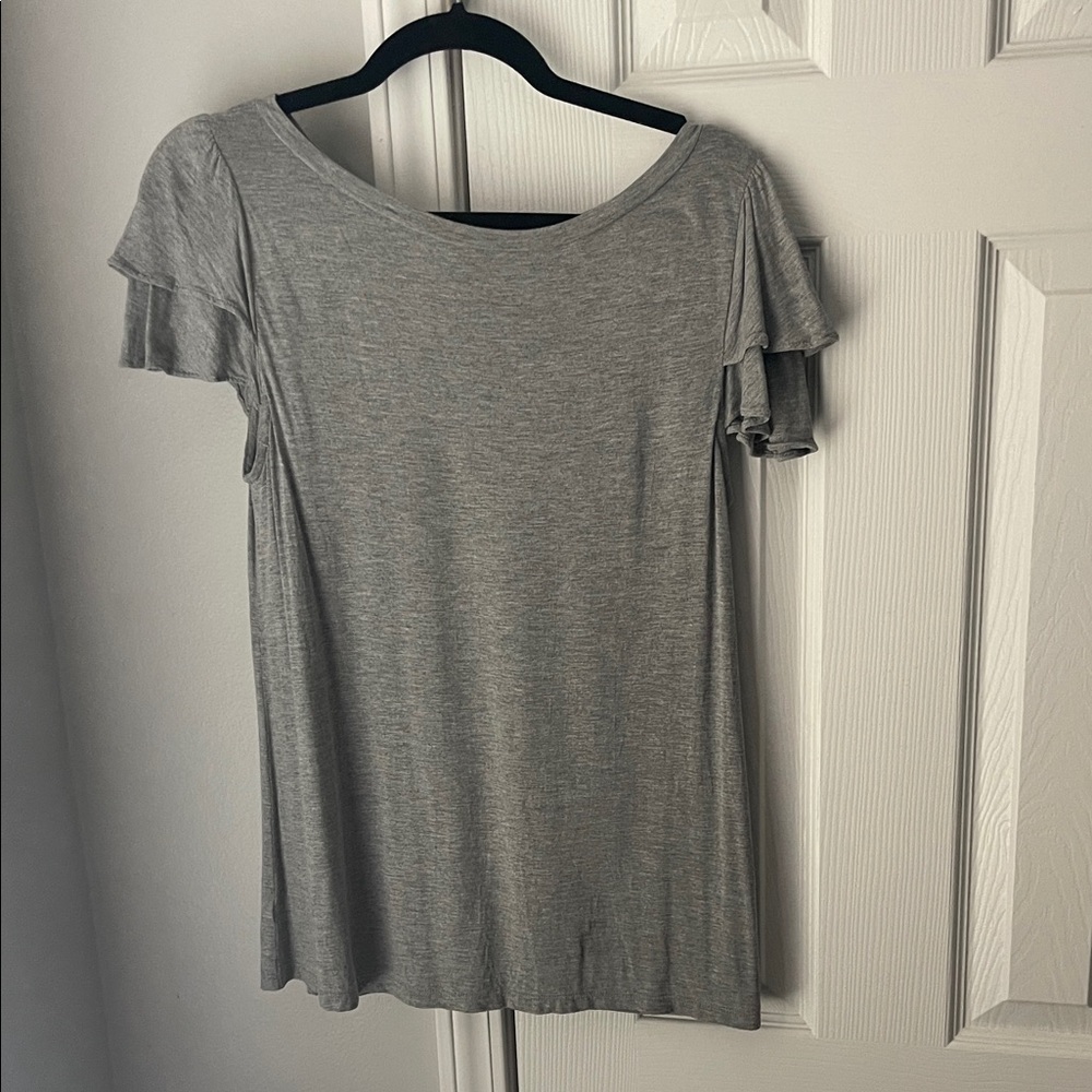 LOFT Gray Short Sleeve Tee